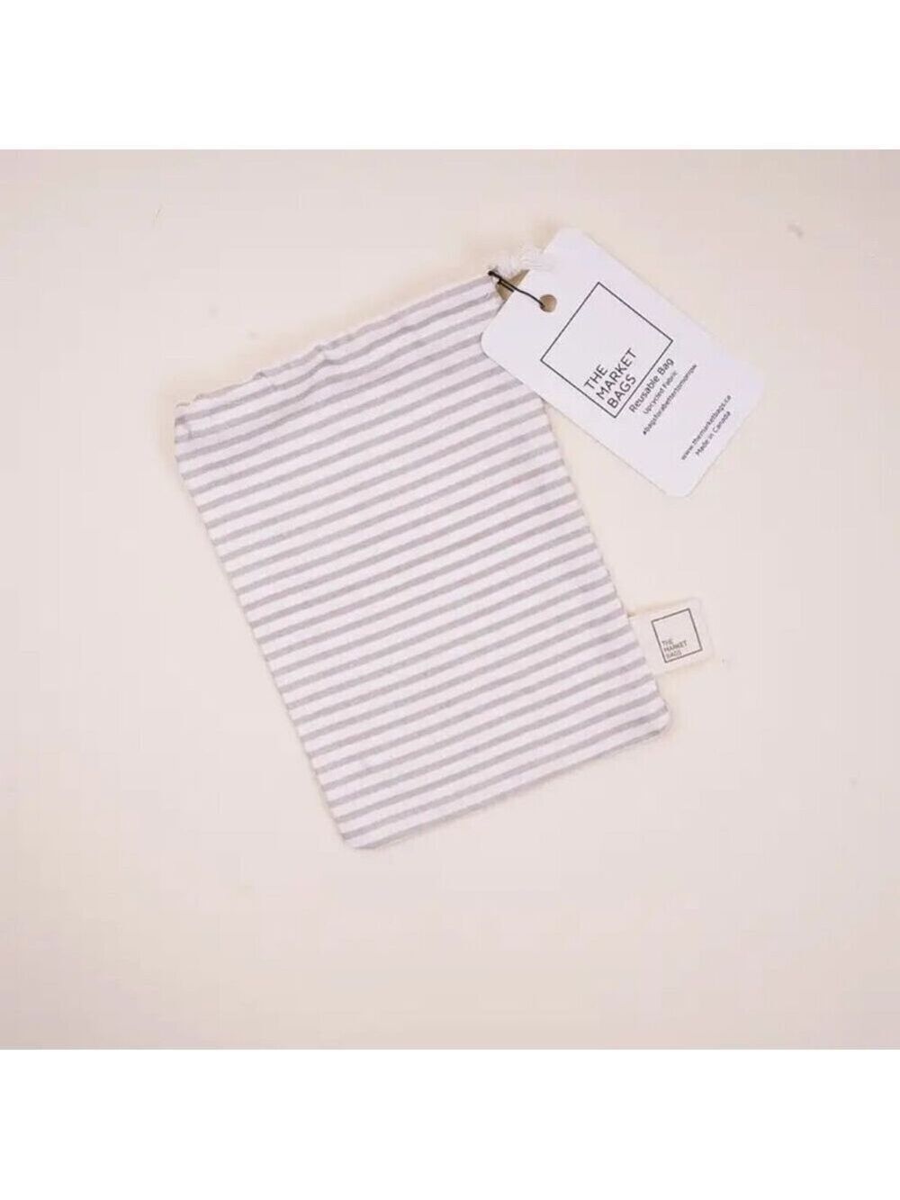 Beige/White Stripe Snack Bag